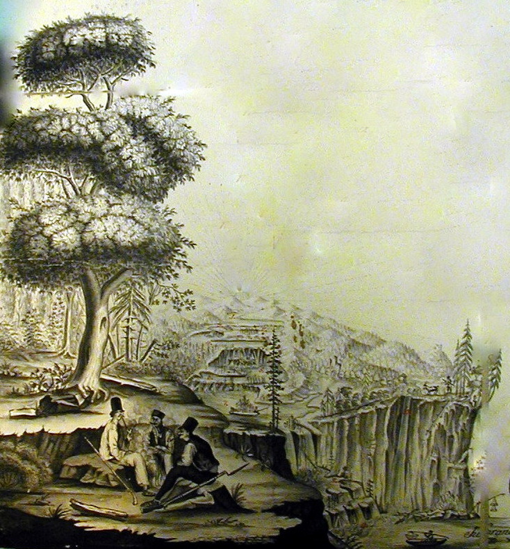 Detalj s ukrasnih dijelova zemljovida Charte des Carlstädter Generalats nebst der neuen Acquisition an der Unna Fluss. Maj. Boxich, 1794. Austrijski državni arhiv, Ratni arhiv, Zbirka karata, B IX a 792.